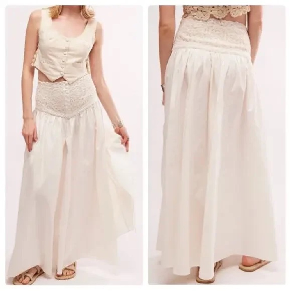 Free People Bella Battenburg Skirt